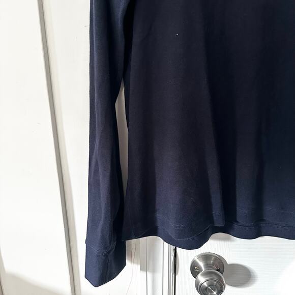 Ralph Lauren Polo Sport Vintage 100% Cotton Navy Blue Turtleneck Red Stripes M - Picture 3 of 7